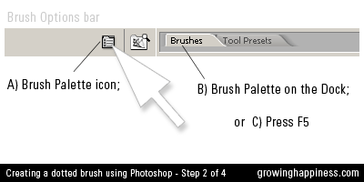 Creating a dotted line brush - step 2