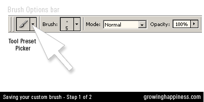 Saving your custom brush - Step 1