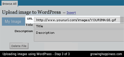 Upload image to WordPress