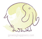 Happy, round elephant