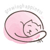 Cute sleeping cat illustration